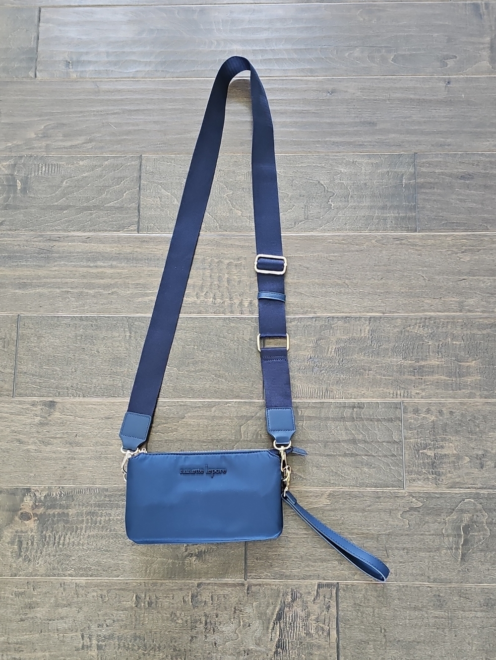 Nanette Lapore Nylon Crossbody Wristlet Bag in Navy